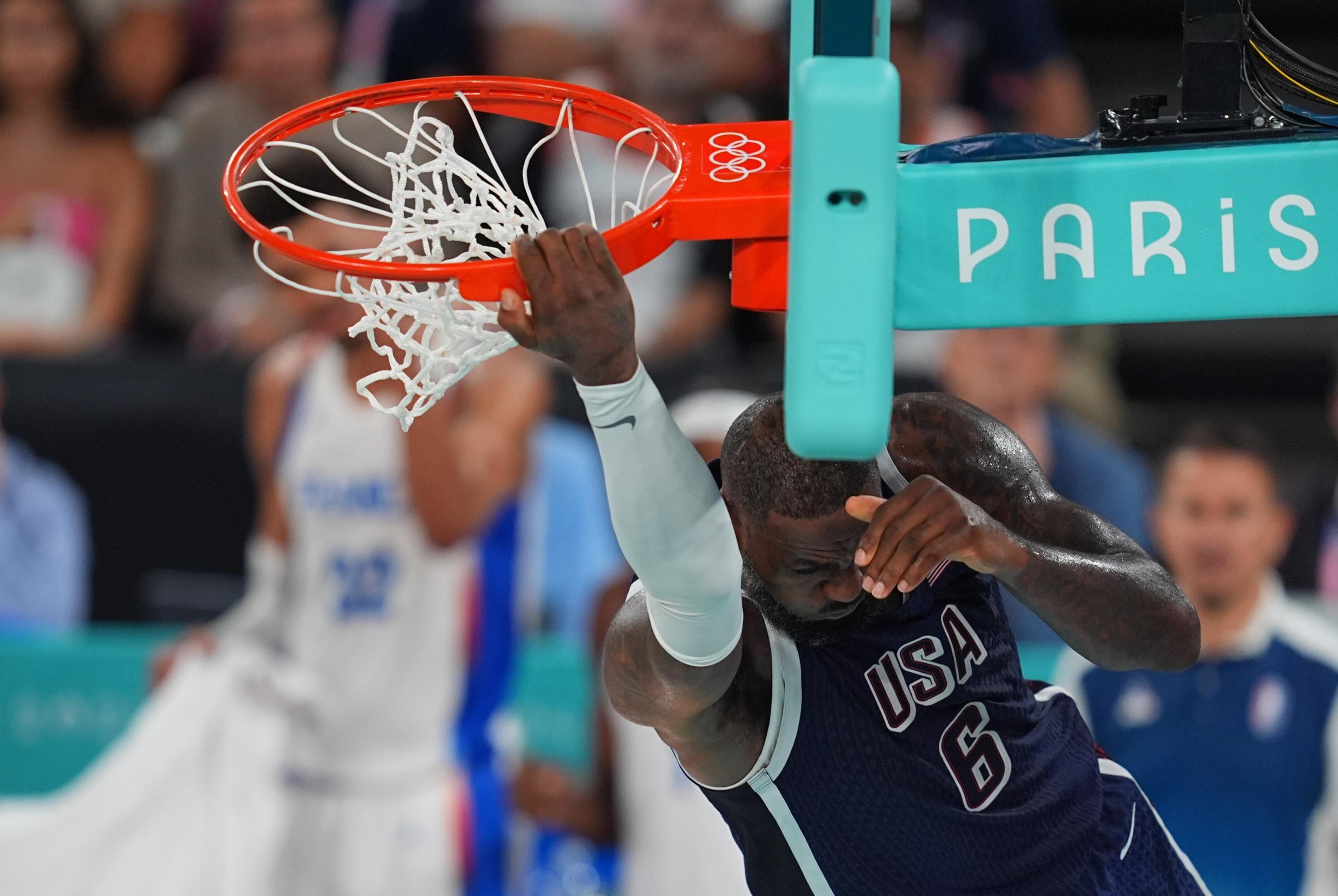 在MVP挡不住39岁詹姆斯巴黎奥运篮下出手30次命中率高达90%